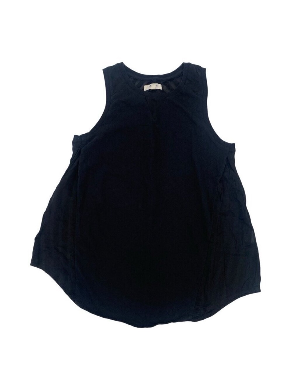 Madewell Women's Size S Tank Top Sleeveless Black Cotton Round Neck Solid